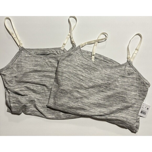 Lot of 2 Motherhood Maternity Nursing Tank Top Clip Down Cami Size Medium, Gray - Picture 1 of 5